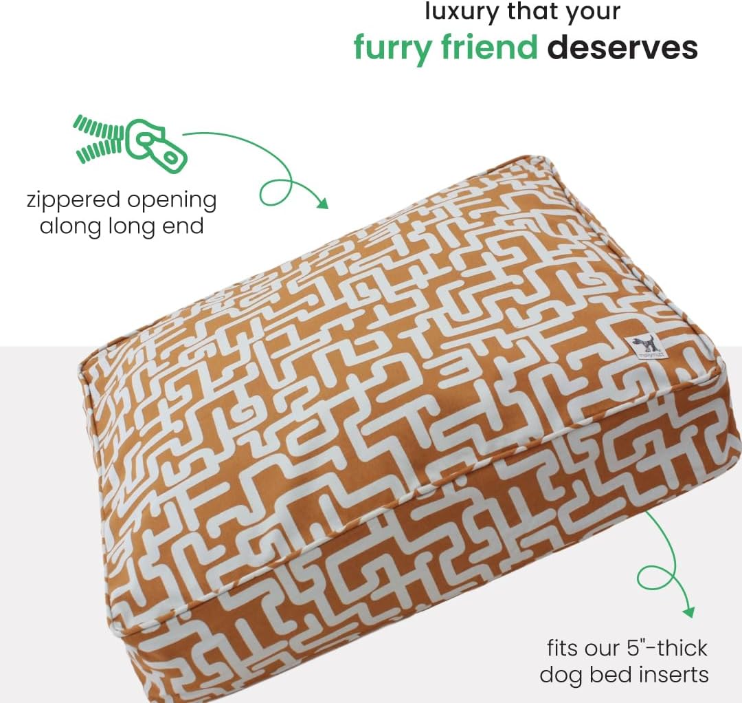 Molly Mutt Medium to Large Dog Bed Cover- Forever Young Print - Measures 27”X36”X5’’ - 100% Cotton - Durable - Breathable - Sustainable - Machine Washable Dog Bed Cover (Dd82b)
