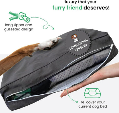 Molly Mutt Medium to Large Dog Bed Cover- Forever Young Print - Measures 27”X36”X5’’ - 100% Cotton - Durable - Breathable - Sustainable - Machine Washable Dog Bed Cover (Dd82b)