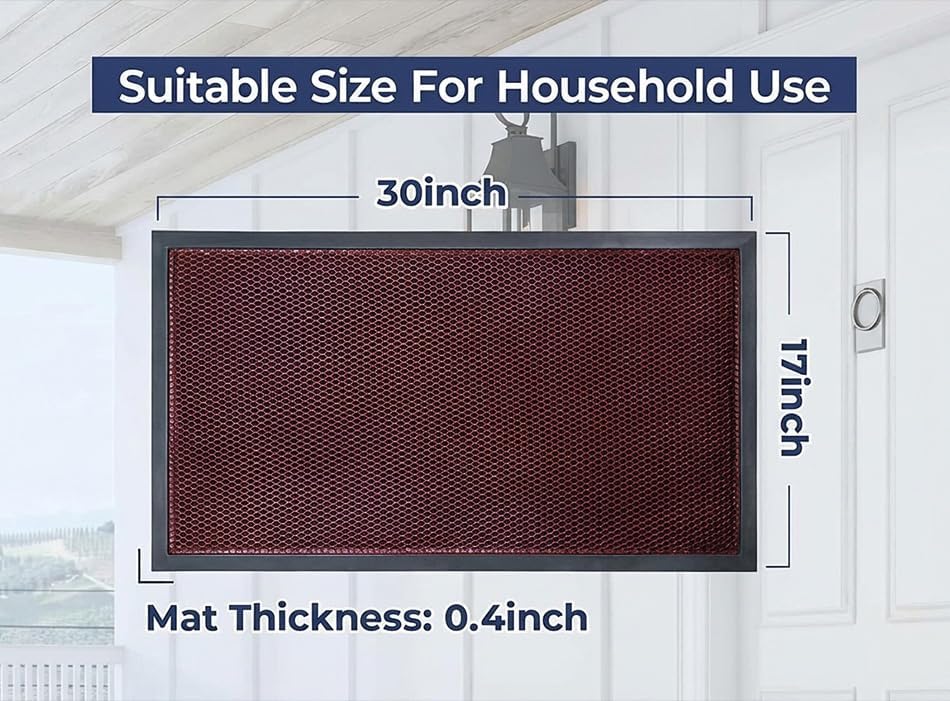 Muddy Mat® Meshy Mat™ Door Mat Heavy-Duty Quick-Dry Floor Mat, Sand & Dirt Trapper for Indoor & Outdoor, Ideal for Entrance, Mudrooms,Patios & Garages,Low-Profile,Non-Slip,Washable– Black 17"x30"x0.4"