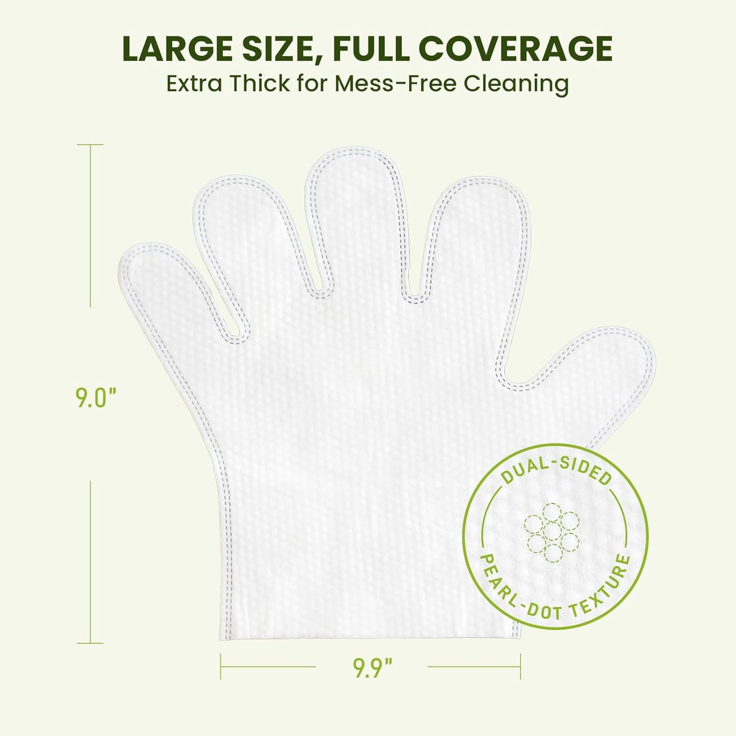 36PCS Hypoallergenic Pet Glove Wipes for Dogs, Cats & Small Animals | No-Rinse Deodorizing Dog Wipes for Paws, Butt, Eyes & Ears | Pet Wipes for Stain & Odor Cleanup Between Baths & Travel
