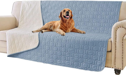 Tcksstex Waterproof and Anti-Slip Dog Bed Cover and Pet Blanket Sofa Pet Bed Mat ，car Incontinence Mattress Protectors Furniture Couch Cover for Most Cats Dogs, Pets（52x82-Ivory）