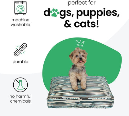 Molly Mutt Medium to Large Dog Bed Cover- Forever Young Print - Measures 27”X36”X5’’ - 100% Cotton - Durable - Breathable - Sustainable - Machine Washable Dog Bed Cover (Dd82b)
