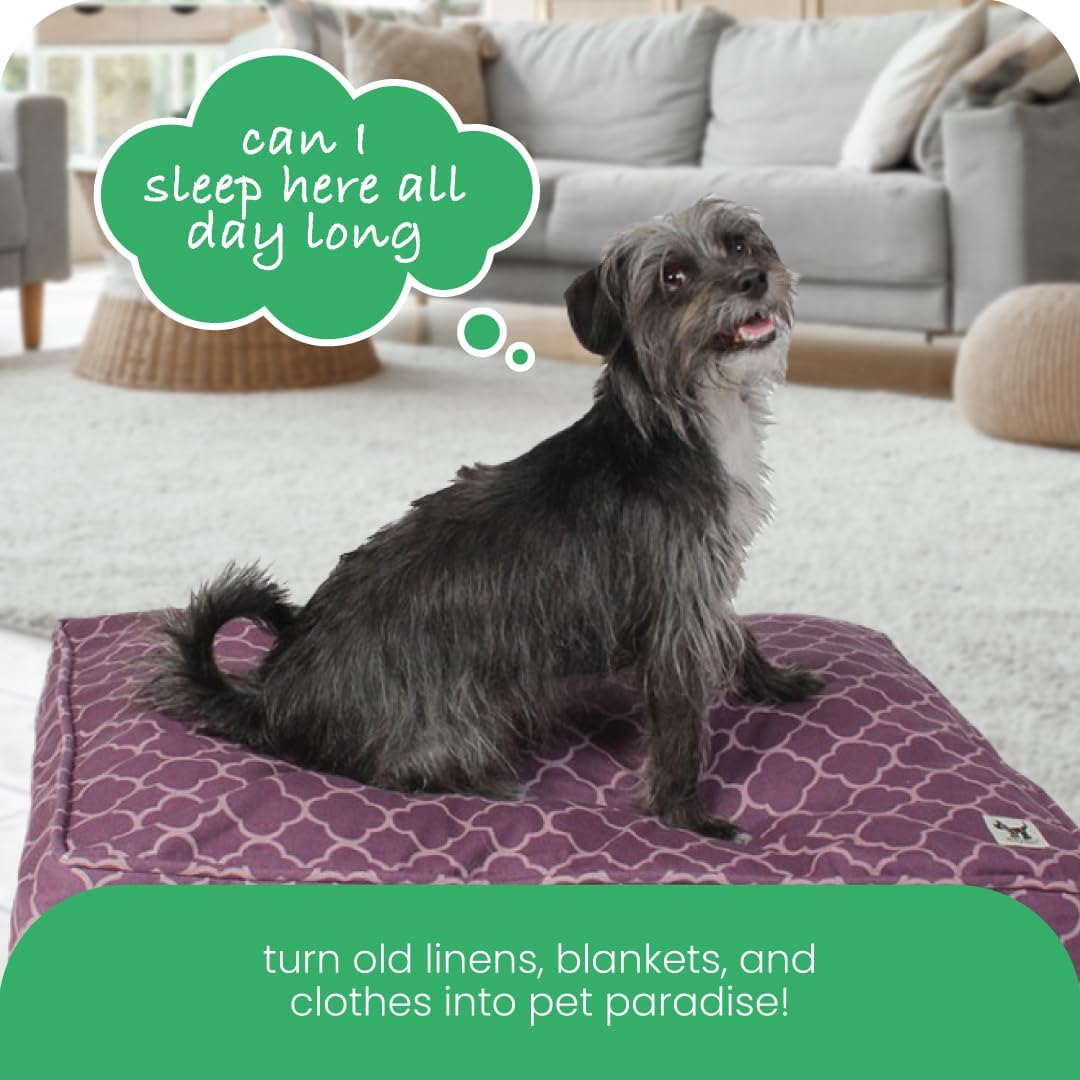 Molly Mutt Medium to Large Dog Bed Cover- Forever Young Print - Measures 27”X36”X5’’ - 100% Cotton - Durable - Breathable - Sustainable - Machine Washable Dog Bed Cover (Dd82b)
