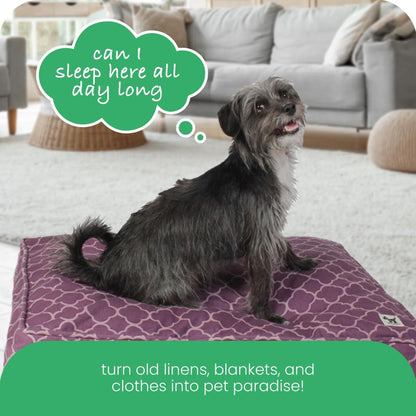 Molly Mutt Medium to Large Dog Bed Cover- Forever Young Print - Measures 27”X36”X5’’ - 100% Cotton - Durable - Breathable - Sustainable - Machine Washable Dog Bed Cover (Dd82b)