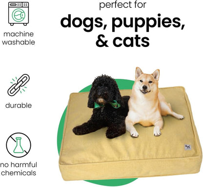 Molly Mutt Medium to Large Dog Bed Cover- Forever Young Print - Measures 27”X36”X5’’ - 100% Cotton - Durable - Breathable - Sustainable - Machine Washable Dog Bed Cover (Dd82b)