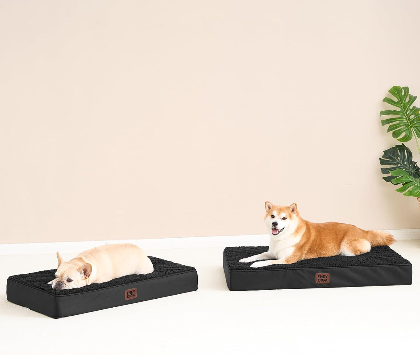 EHEYCIGA Orthopedic XL Dog Beds for Extra Large Dogs with Removable Washable Cover for Crate, Grey, 41x27