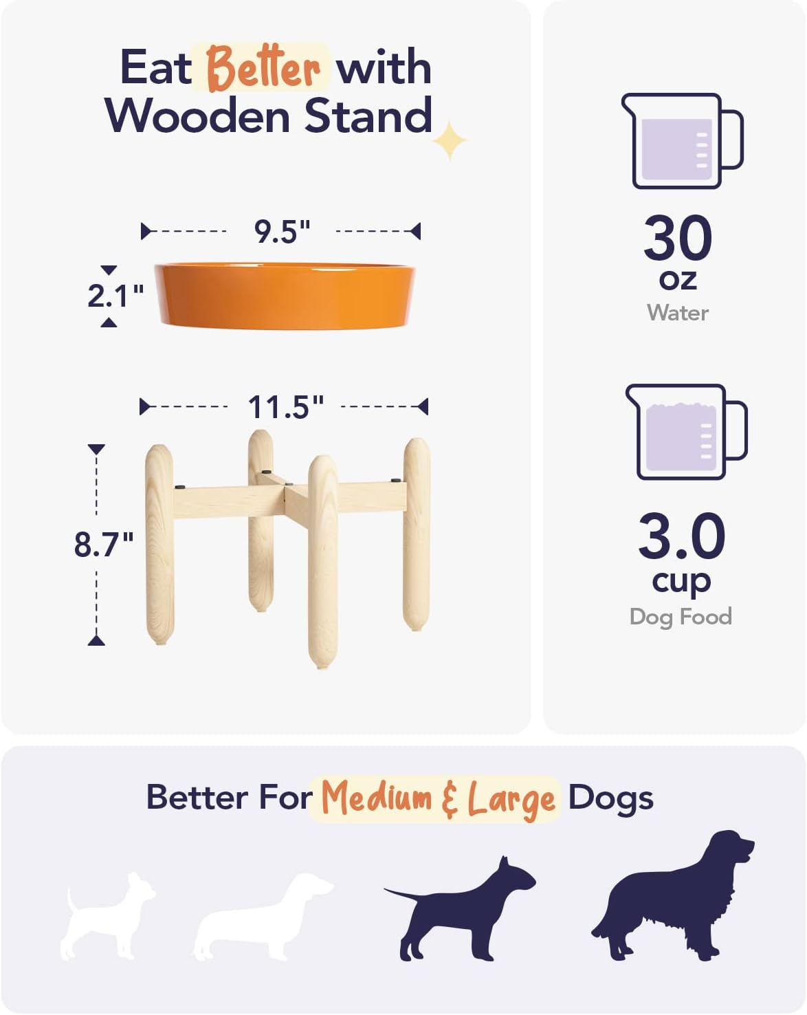 LE TAUCI Dog Bowls Slow Feeder Ceramic, 1.5 Cup Slow Feeding Bowl for Small and Medium Breed, Puzzle Dog Food Bowl for Fast Eater, Maze Purple