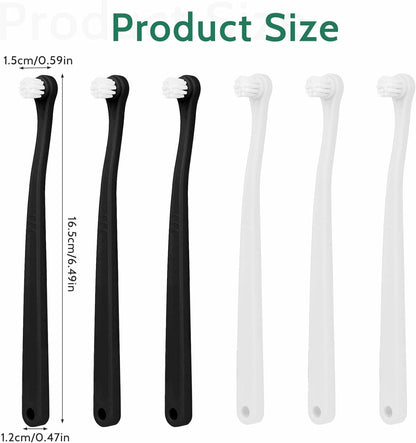 salbsever 4Pcs Dog Toothbrush Pet Toothbrush Soft Mini Cat Tooth Brush Puppy Tooth Brush, Travel Portable Mini Head Deep Clean Kit for Small Dog & Cat, Puppy, Kitten