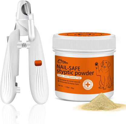 PAW PLANET Styptic Powder for Dogs & Cats -1.76oz Fast Acting Blood Stop Powder for Nail Clipping, Minor Cuts & Wing Clipping,Essential First Aid for Dark Nails (2-Pack)