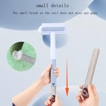 Multi Function Pet Hair Remover Broom Reusable Cat and Dog Hair Remove Brush with Handle for Carpets, Rugs, Couch, Tile Window Screens Easy Clean Tool