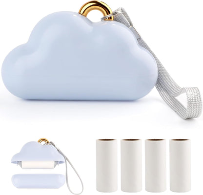 Blue Mini Lint Roller Travel Size,Reusable Lint Brush,Dog Cat Hair Remover with Ergonomic Handle and 3 Refills (90 Sheets)