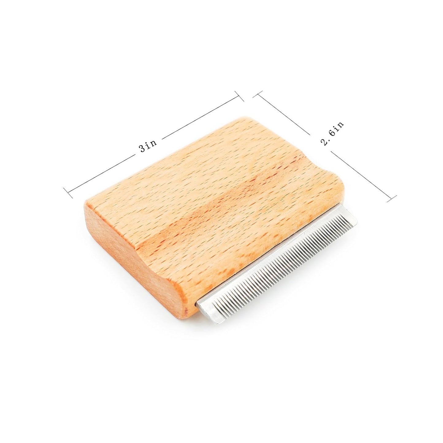 Deshedding Dog Brush with Wood Handle, Grooming Brush for Pets,Cat, Short Hair Dog Undercoat Brush, Deshedder Shedding Tool