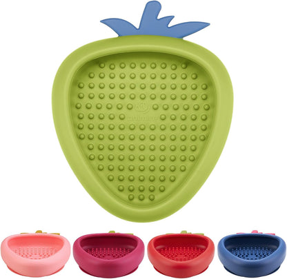 Freeze Dog Lick Bowl, Animire Non-Slip Slow Feeder Lick Mat for Dogs, Silicone Dog Enrichment Bowl for Distraction Anxiety Relief Boredom, BPA Free, Dishwasher Safe(Rose,S)