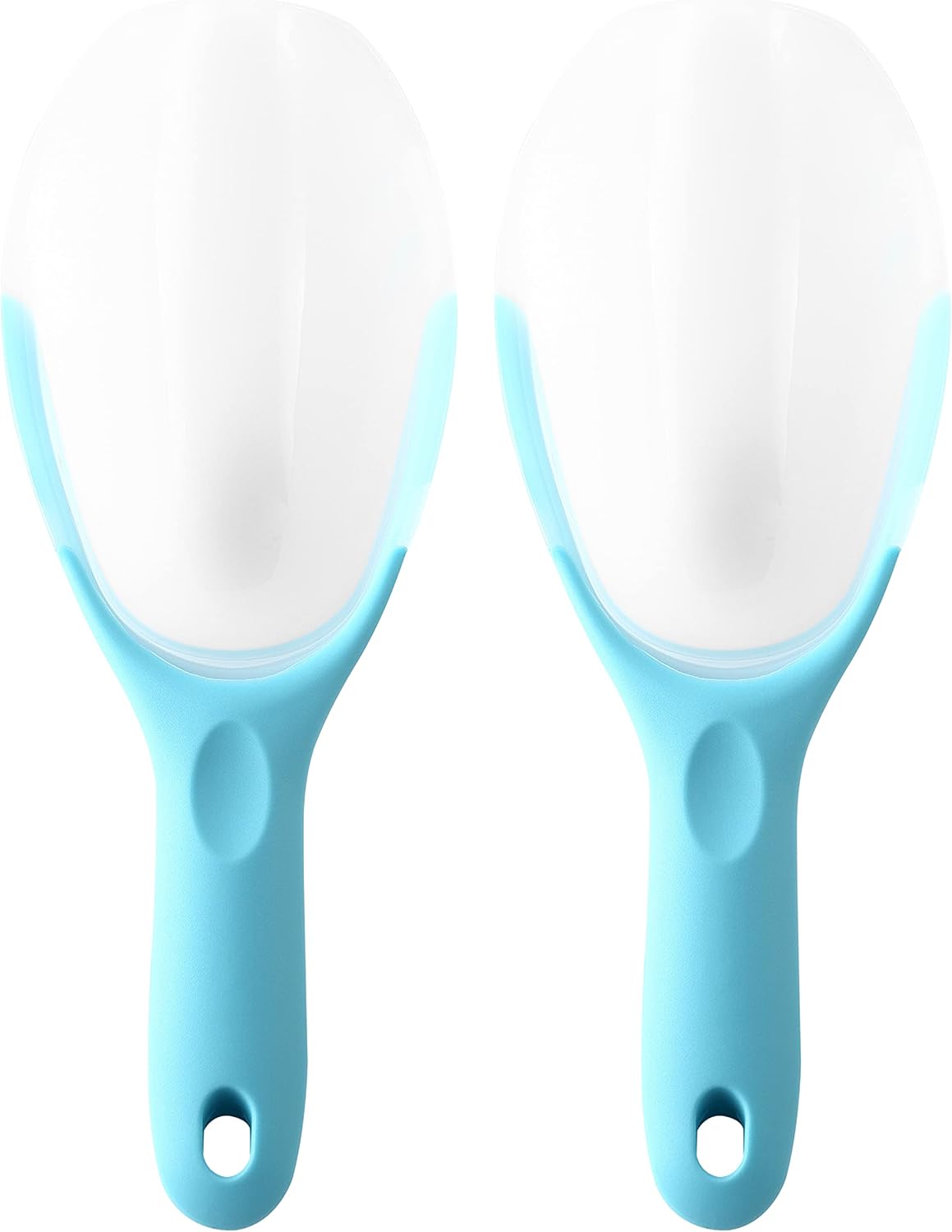 Spring Chef Dog Food Scoop, Contoured Translucent Flexi-Plastic Pet Food Scooper with Soft Grip Handle, Kitchen Magnetic Ice Scoop for Freezer, Ice Machine, Popcorn, Flour, Coffee Bean - Mint