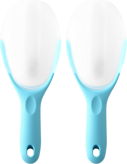 Spring Chef Dog Food Scoop, Contoured Translucent Flexi-Plastic Pet Food Scooper with Soft Grip Handle, Kitchen Magnetic Ice Scoop for Freezer, Ice Machine, Popcorn, Flour, Coffee Bean - Mint