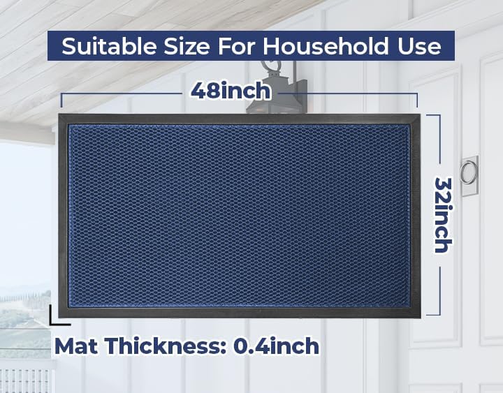 Muddy Mat® Meshy Mat™ Door Mat Heavy-Duty Quick-Dry Floor Mat, Sand & Dirt Trapper for Indoor & Outdoor, Ideal for Entrance, Mudrooms,Patios & Garages,Low-Profile,Non-Slip,Washable– Black 17"x30"x0.4"