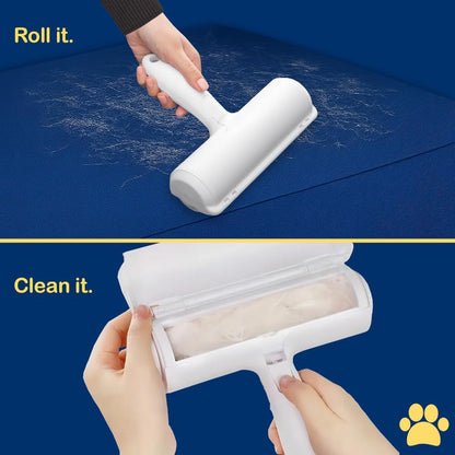 Pet Hair Remover, Reusable Self-Cleaning Lint Roller for Dogs & Cats, Fur Remover for Furniture, Couch, Carpet, Clothes, Bedding & Car, No Adhesive, Multi-Surface, Easy to Use