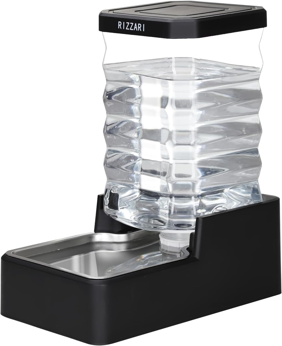 RIZZARI 10L Stainless Steel Dog Water Dispenser – Large Capacity Gravity Auto-Refill Waterer with Anti-Tip Design for Large Dogs, Ideal for Living Rooms, Offices & Indoor Pet Spaces