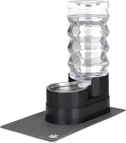 RIZZARI 8L Elevated Pet Water Dispenser – Stainless Steel Gravity Waterer with Auto-Refill Design for Medium and Large Dogs & Senior Pets -Comfortable Drinking Height for Living Rooms,Multi-Pet Homes