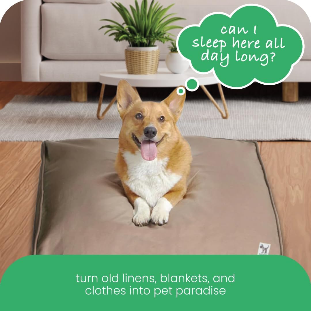 Molly Mutt Medium to Large Dog Bed Cover- Forever Young Print - Measures 27”X36”X5’’ - 100% Cotton - Durable - Breathable - Sustainable - Machine Washable Dog Bed Cover (Dd82b)
