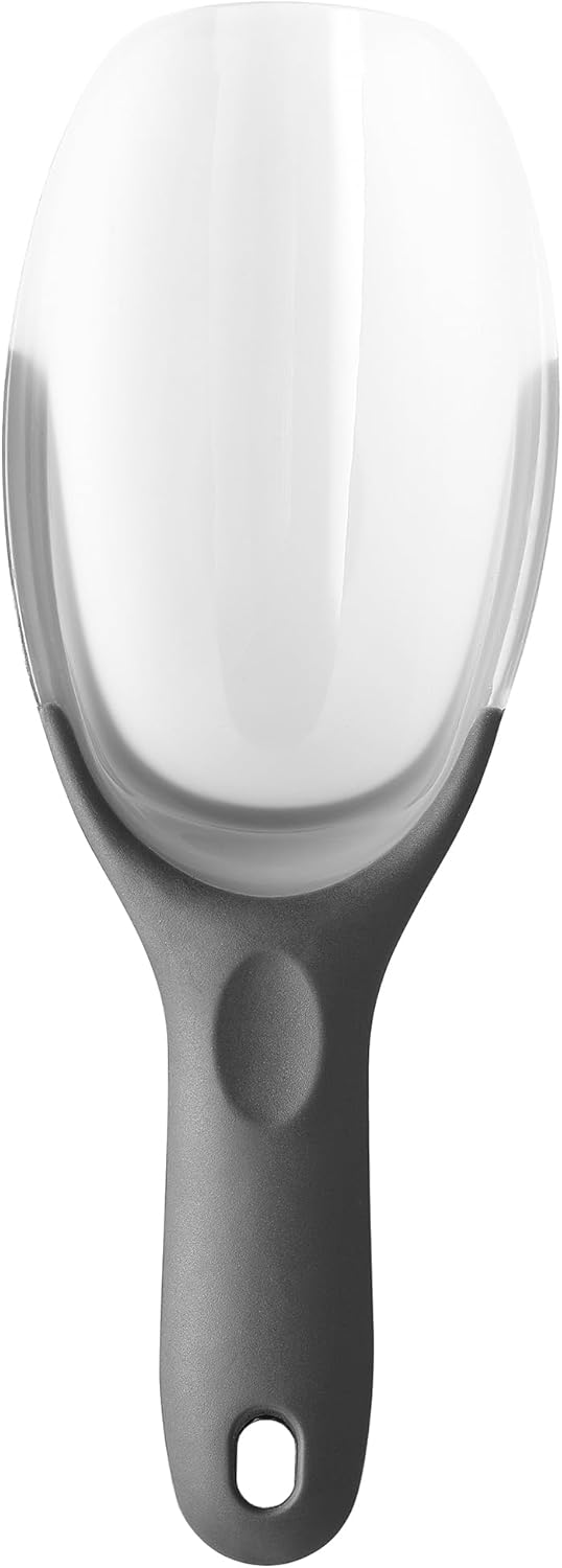 Spring Chef Dog Food Scoop, Contoured Translucent Flexi-Plastic Pet Food Scooper with Soft Grip Handle, Kitchen Magnetic Ice Scoop for Freezer, Ice Machine, Popcorn, Flour, Coffee Bean - Mint