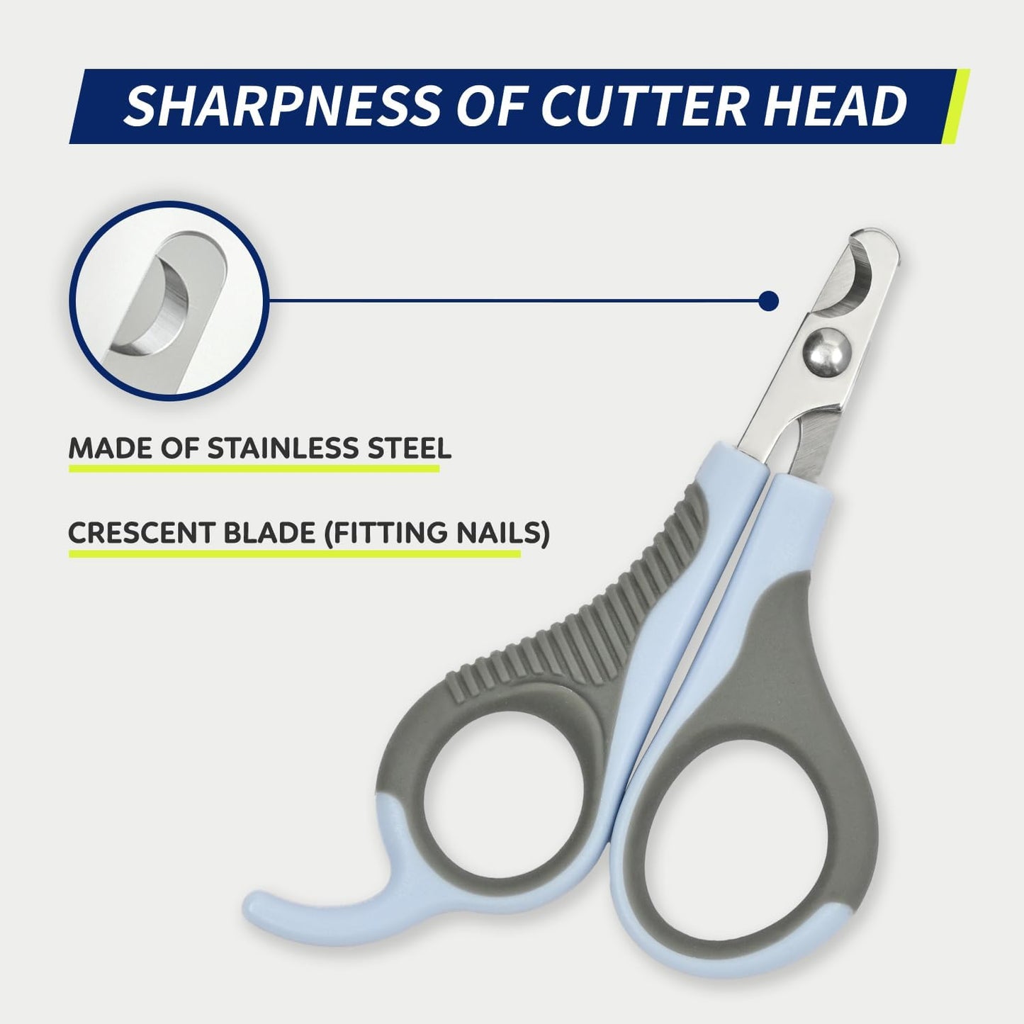 WePet Pet Nail Clippers U07.2, Professional Claw Trimmer, Scissor for Cats, Puppies, Kittens, Hamsters, Rabbits and Small Animals, Sharp, Safe, Small, Green/Grey