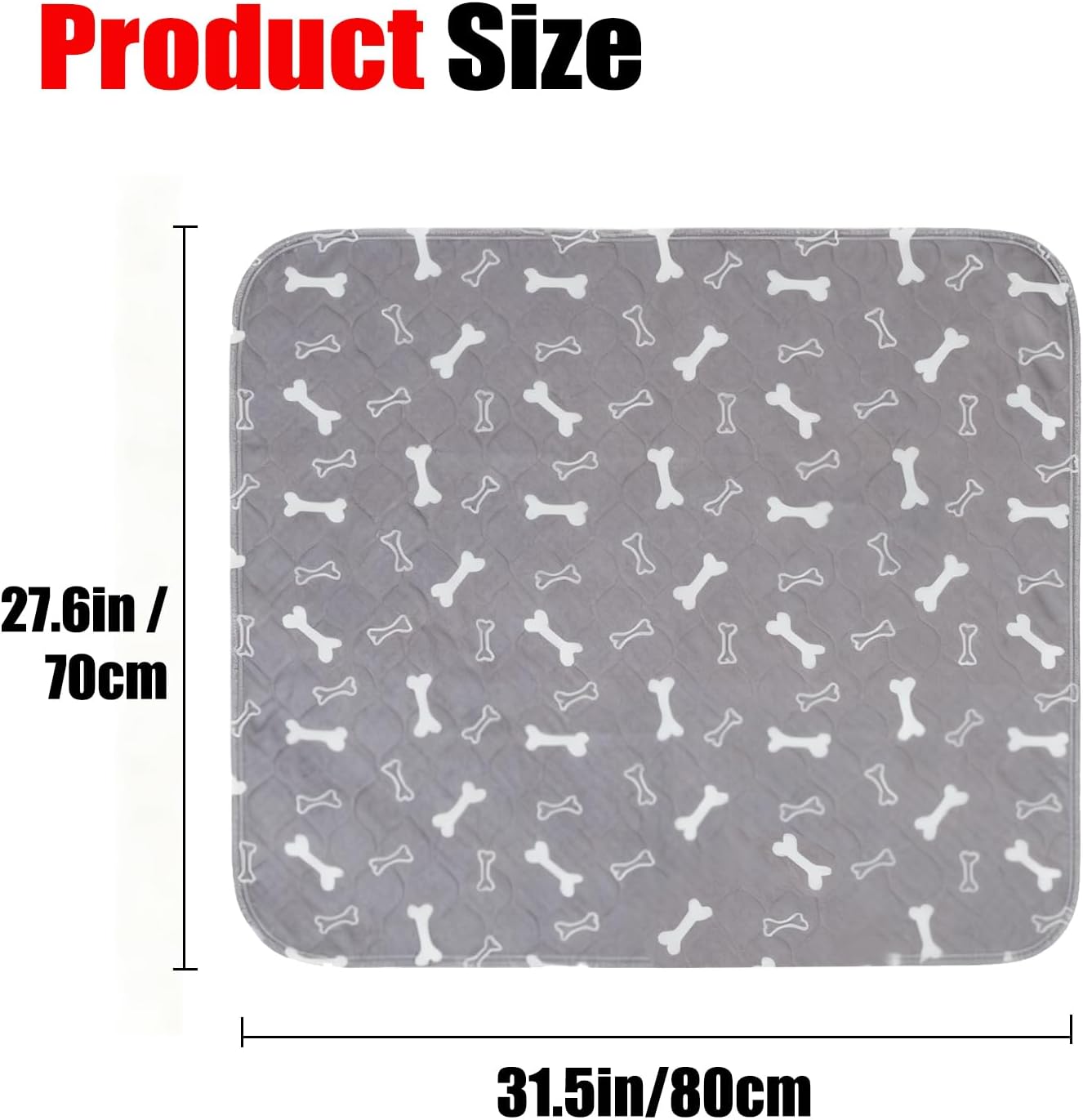 Puppy Pads with Pheromones, Reusable Puppy Pads Washable for Dogs & Cats - Leak & Odor Proof, Non-Slip Base, Easy to Clean & Reusable (L: 31.5" × 35.4")