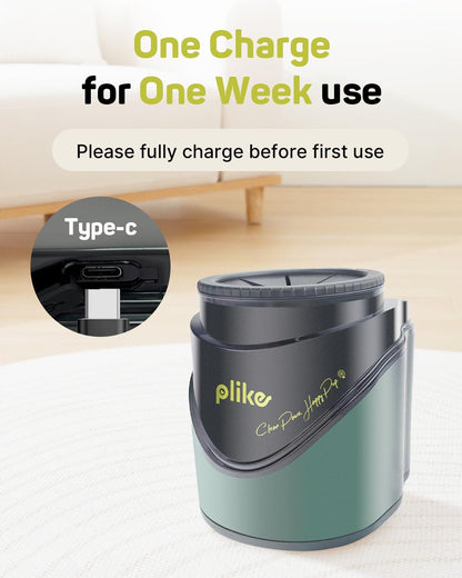 Plike Electric Dog Paw Cleaner for Medium & Large Dogs - Automatic Paw Washing Cup with Infrared Sensor, Gentle Silicone Brushes & Smart Drainage System, Two-Way Rotation Cleaning for Easy Cleaning