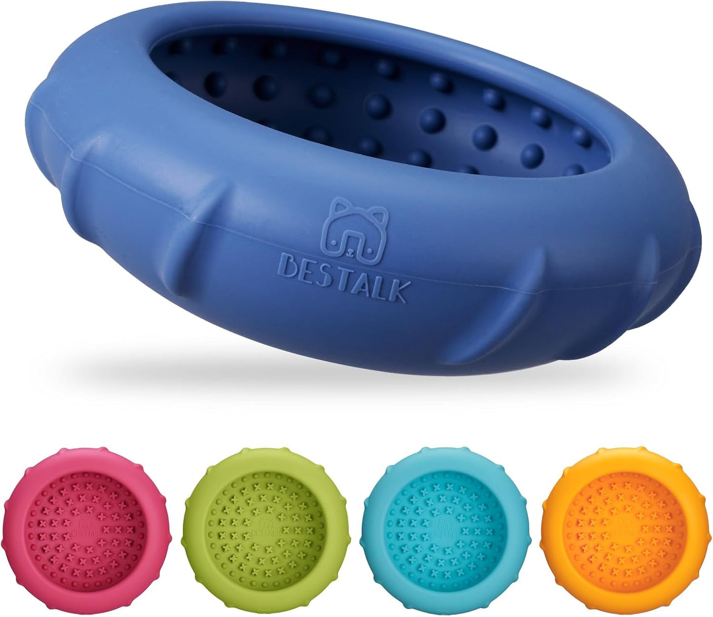 Dog Lick Bowl, Bestalk Wobbly Freeze Bowl Enrichment Feeder for Dogs, Anxiety Relief Lick Mat Puzzle Toy for Distraction, BPA Free Silicone, Dishwasher Safe(Rose,S)