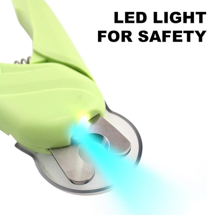 Cat Nail Clipper & Small Dog Nail Clippers with LED Light - Illuminates Nails & Bloodline for Safe, Easy Trimming - Extra Sharp, Avoid Over-Cutting - Essential Cat Supplies, White