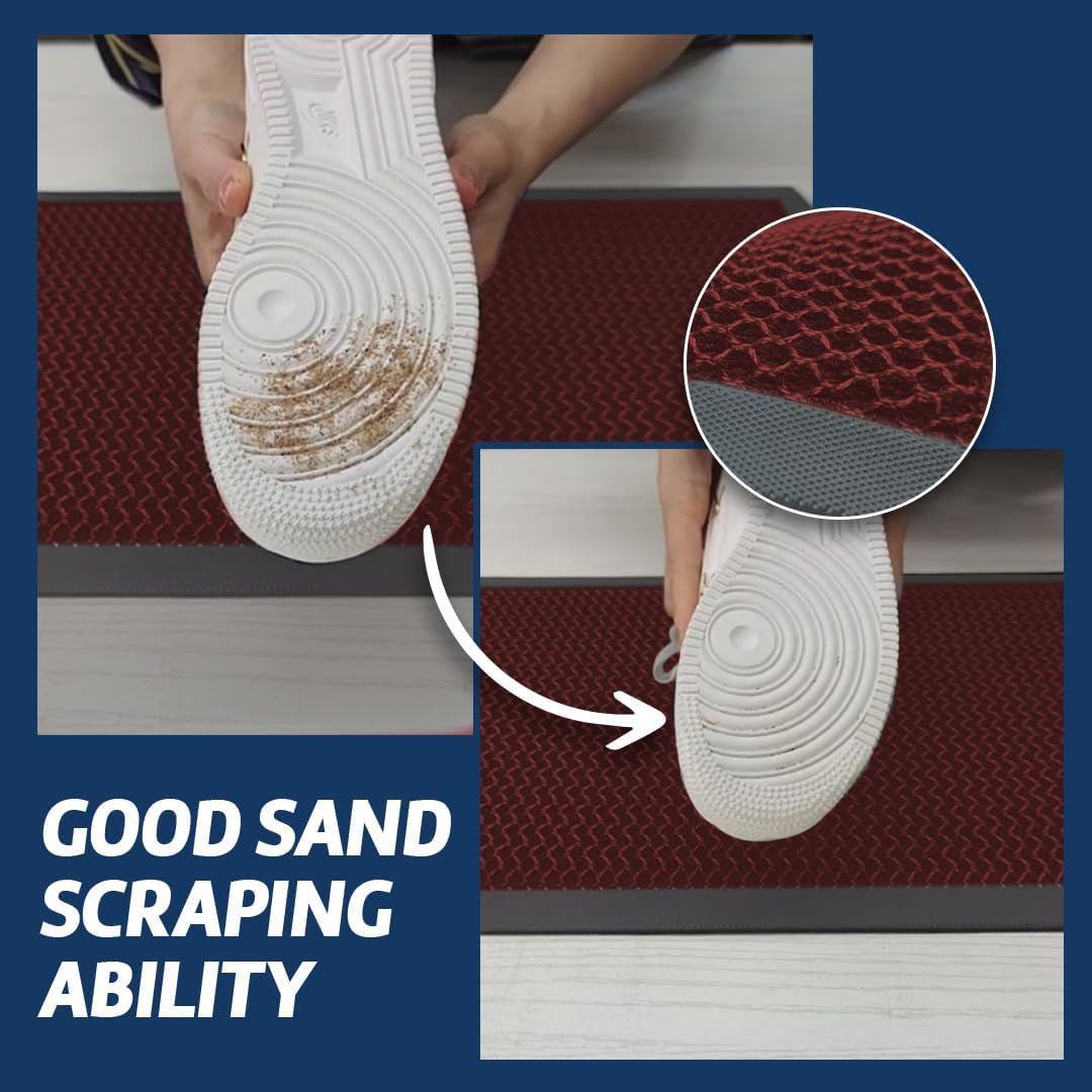 Muddy Mat® Meshy Mat™ Door Mat Heavy-Duty Quick-Dry Floor Mat, Sand & Dirt Trapper for Indoor & Outdoor, Ideal for Entrance, Mudrooms,Patios & Garages,Low-Profile,Non-Slip,Washable– Black 17"x30"x0.4"