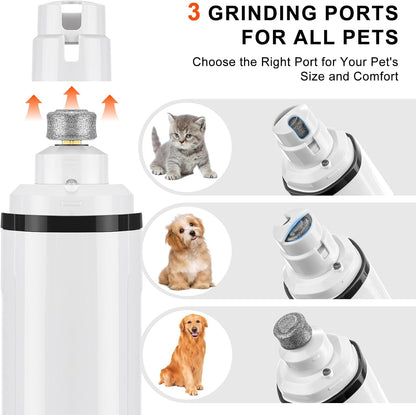 2-in-1 Dog Nail Clippers and Cat Nail Clippers with Light, Quick Sensor and Safety Guard, USB Rechargeable Pet Nail Trimmer with 2 LED Lights for Large Medium Small Dogs and Cats (White)