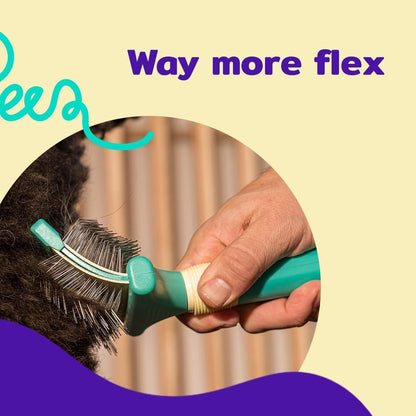 Jelly Pet Double Sided Slicker Brush, Longer Pins, Flexible Head, Fine/Coarse Sides, Removes Unwanted Tangles, Made in USA, Medium, Pink
