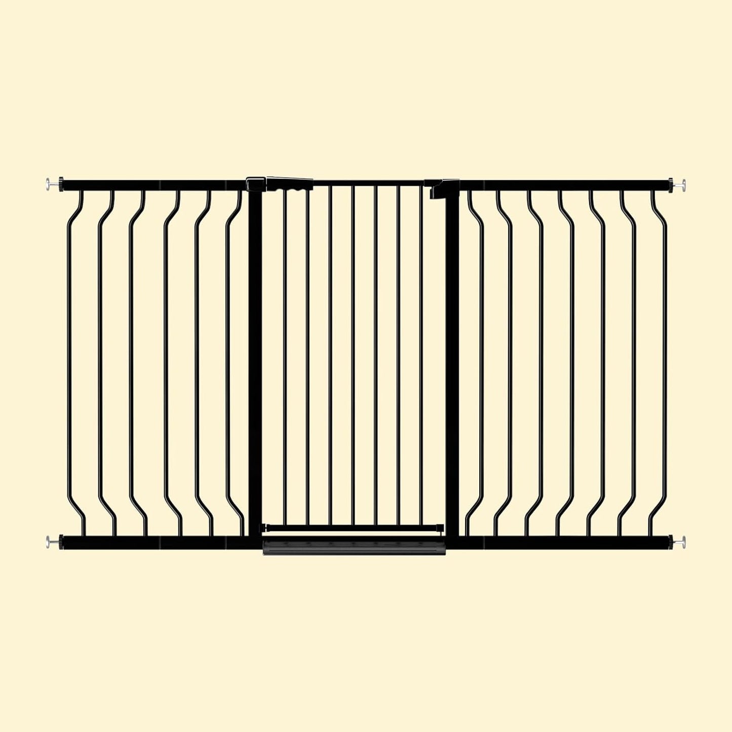 ALLAIBB White 40.55" Extra Tall Wide 57.48-73.62" Baby Gate Pressure Mounted Walk Through Child Kids Safety Toddler Tension Pet Dog Gates with Extension for Doorways Kitchen