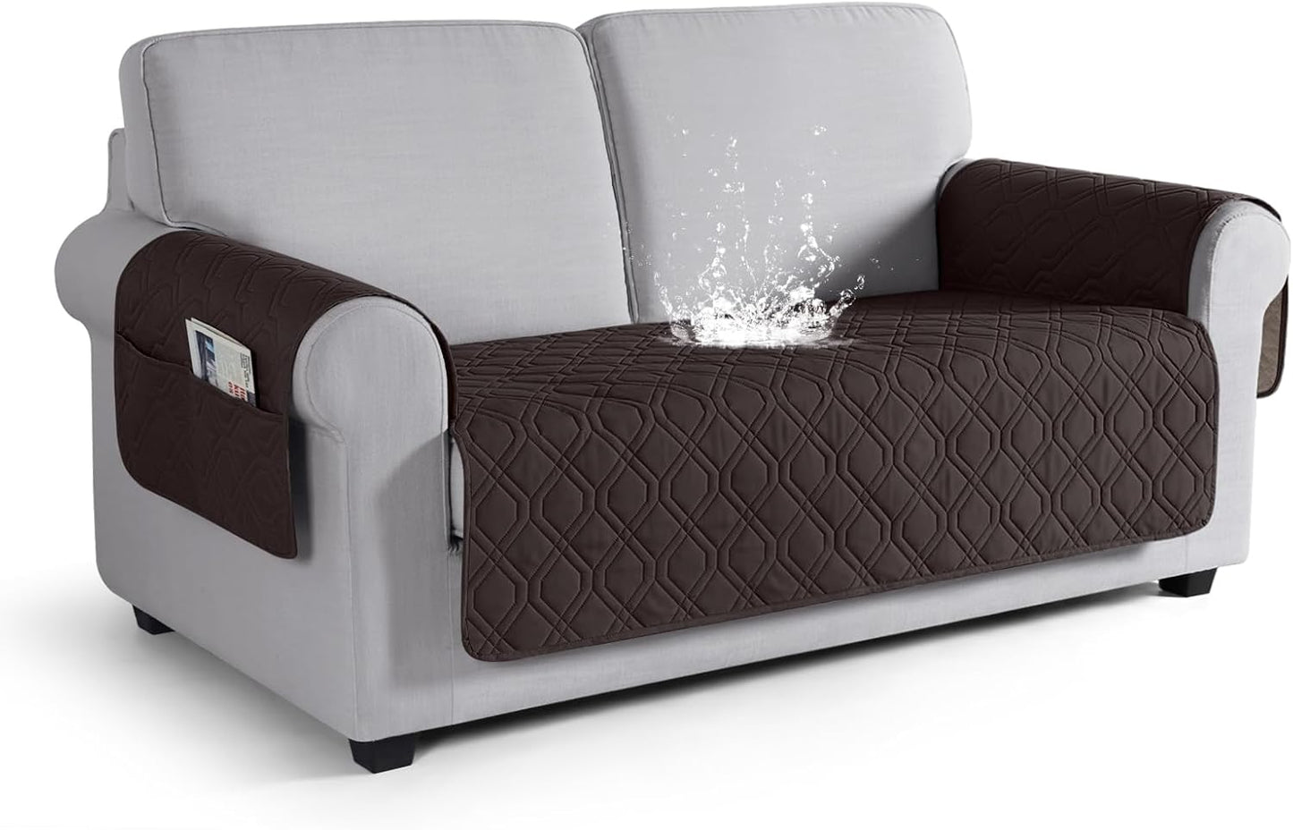 VANSOFY Couch Cover, Waterproof Sofa Covers Washable Slipcover Furniture Protector Couch Seat Covers Non-Slip Couch Cover for Dogs, Pets(Sofa, Dark Gray)
