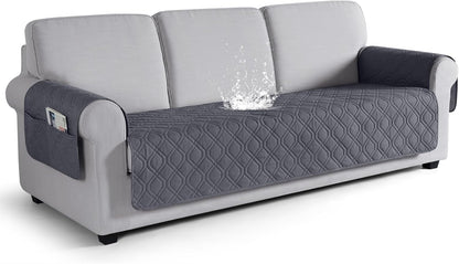 VANSOFY Couch Cover, Waterproof Sofa Covers Washable Slipcover Furniture Protector Couch Seat Covers Non-Slip Couch Cover for Dogs, Pets(Sofa, Dark Gray)