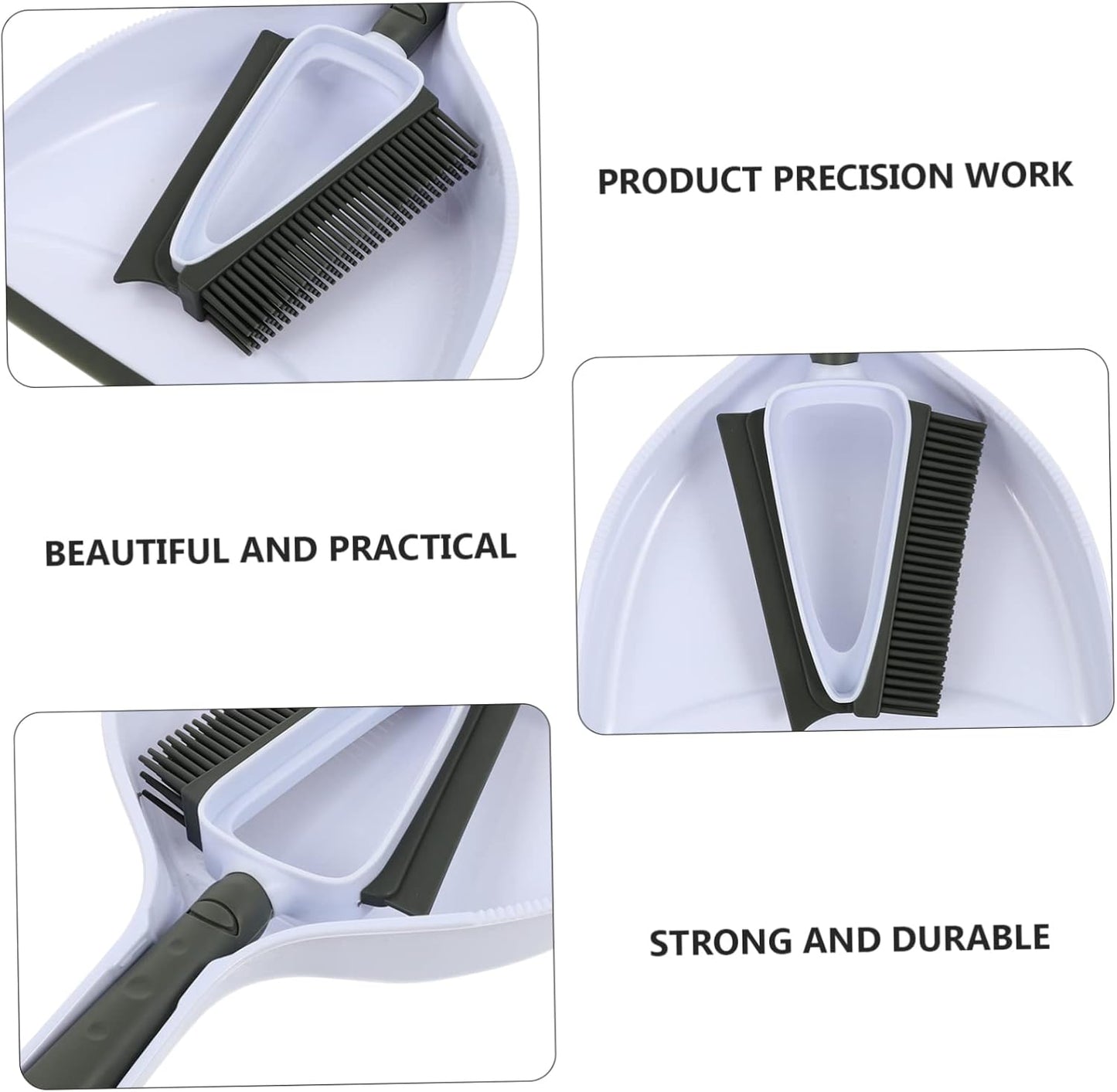 Outanaya Pet Hair Removal Dust Removal Set 2-in-1 Brush Dustpan Pet Rake for Carpet Hair Collector