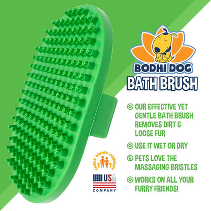 Bodhi Dog Shampoo Brush - Pet Grooming & Bath Supplies for Dogs and Cats - Bath Brush for Long & Short Hair - Premium Scrubber for Shower, Bathing & Massage (One Pack, Blue)