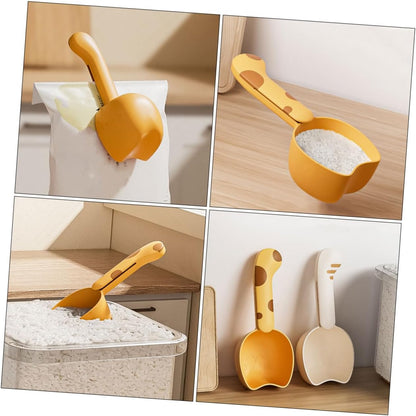 SHOWERORO 2pcs Rice Scoop Sealing Clip for Spoon Dog and Cat Food Multi-use Measuring Tool