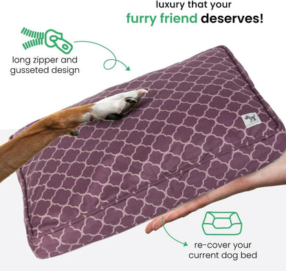 Molly Mutt Medium to Large Dog Bed Cover- Forever Young Print - Measures 27”X36”X5’’ - 100% Cotton - Durable - Breathable - Sustainable - Machine Washable Dog Bed Cover (Dd82b)