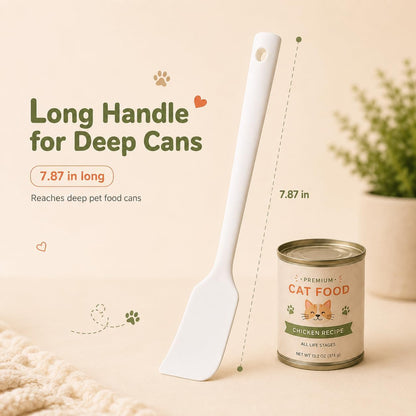 Meow&Woof Cover for Pet Can Food/Cat Wet Food Spoon/Lid for Dog Cans/Cute Paw Shape One Lid One Spoon Pack (Gray)