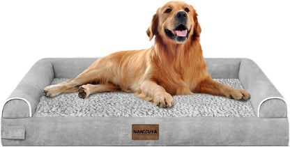 Large Dog Bed Orthopedic Washable: Beds Bolster XL Bed Large Big Dogs Memory Foam Couch Sofa Waterproof with Removable Cover