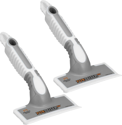 FurDozer Pet Hair Remover & Auto Detailing Tools - Cat & Dog Hair Remover for Carpets, Car Interiors, Couches, Bedding, & Pet Furniture (Gray, X3 PRO - 5" Long)