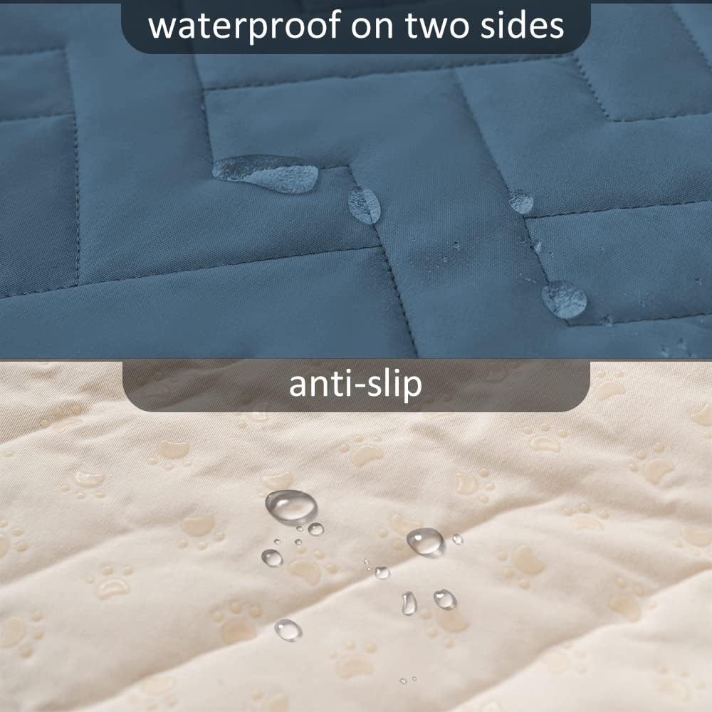 fuguitex Waterproof Dog Bed Cover Couch Cover, Anti-Slip Cat Mat Pet Pad Blanket for Sofa Chair Recliner Furniture Protrctor