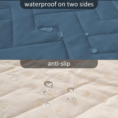 fuguitex Waterproof Dog Bed Cover Couch Cover, Anti-Slip Cat Mat Pet Pad Blanket for Sofa Chair Recliner Furniture Protrctor