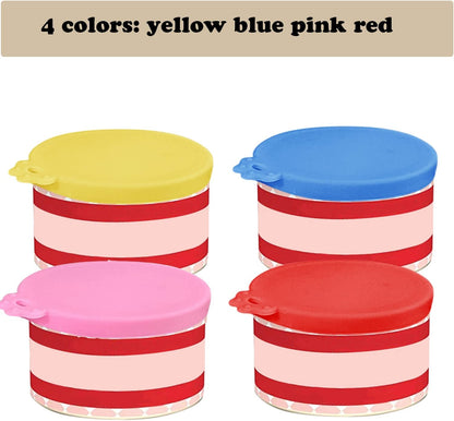 4 Pcs Food Can Lids Pet Can Covers, Silicone Small Pet Food Can Lids Covers for 3 oz 2.5 oz Cat Food Cans.