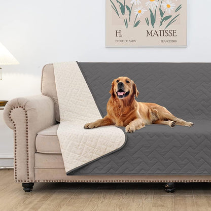 fuguitex Waterproof Dog Bed Cover Couch Cover, Anti-Slip Cat Mat Pet Pad Blanket for Sofa Chair Recliner Furniture Protrctor