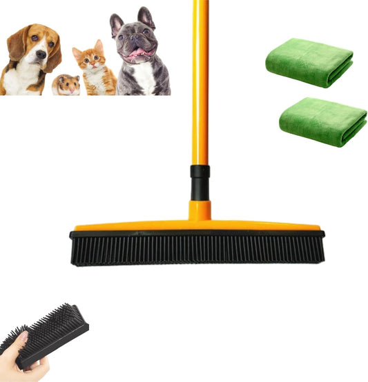 Fursweep Pet Hair Removal, Pet Removal Broom, Pet Hair Broom, Pet Hair Remover Broom,Carpet Broom for Dog and Cat Hair