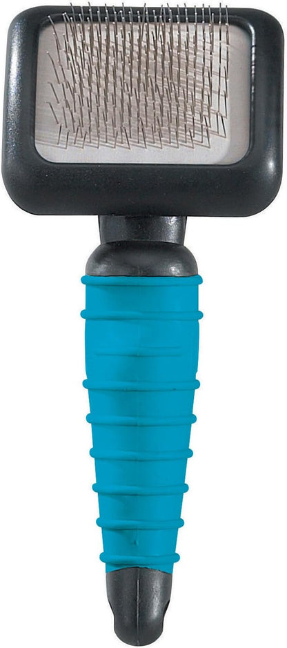 Master Grooming Tools Ergonomic Slicker Brushes — Molded Brushes for Grooming Dogs - Medium, 4" x 2½", Black