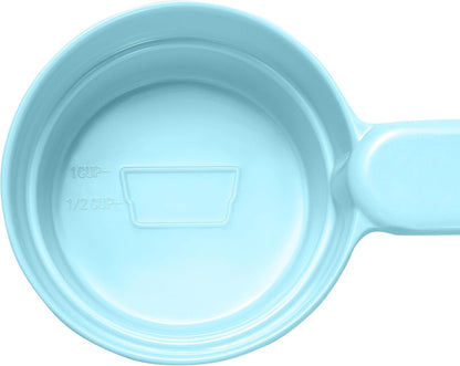 Joyinjojo Dog Food Scoop 1 Cup 1/2 Cup - Melamine Dog Food Measuring Cup, Pet Food Scoop for Dog Cat...Comfortable Long Handle for Easy to Scoop Food